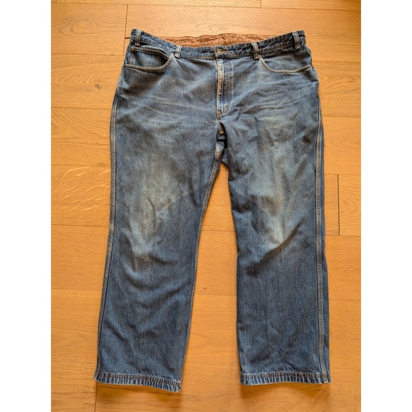 Duluth Trading Co. Denim Ballroom Jeans Relaxed Fit Carpenter‎ Style 46x32 - Picture 1 of 7